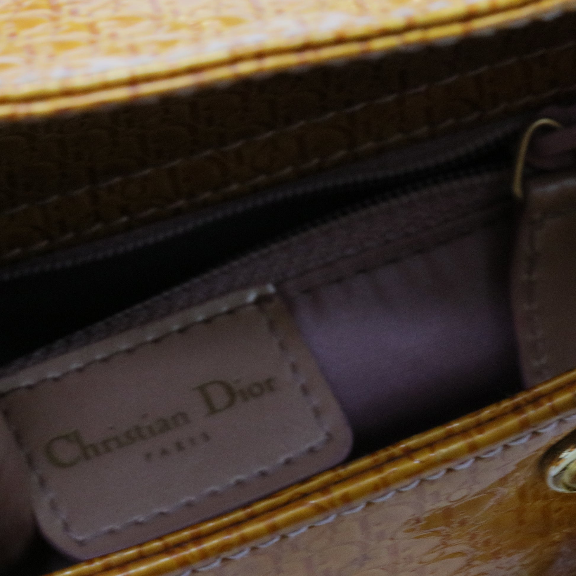 Vintage Lady Dior Bag Patent Medium