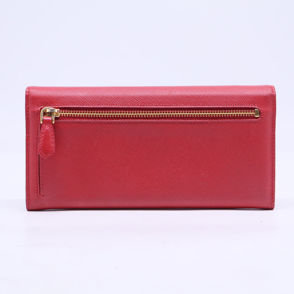 Saffiano Leather Wallet Red W20556