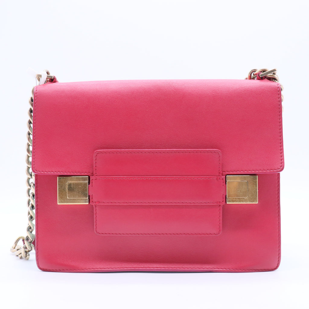 Red Leather Madame Crossbody Bag twins