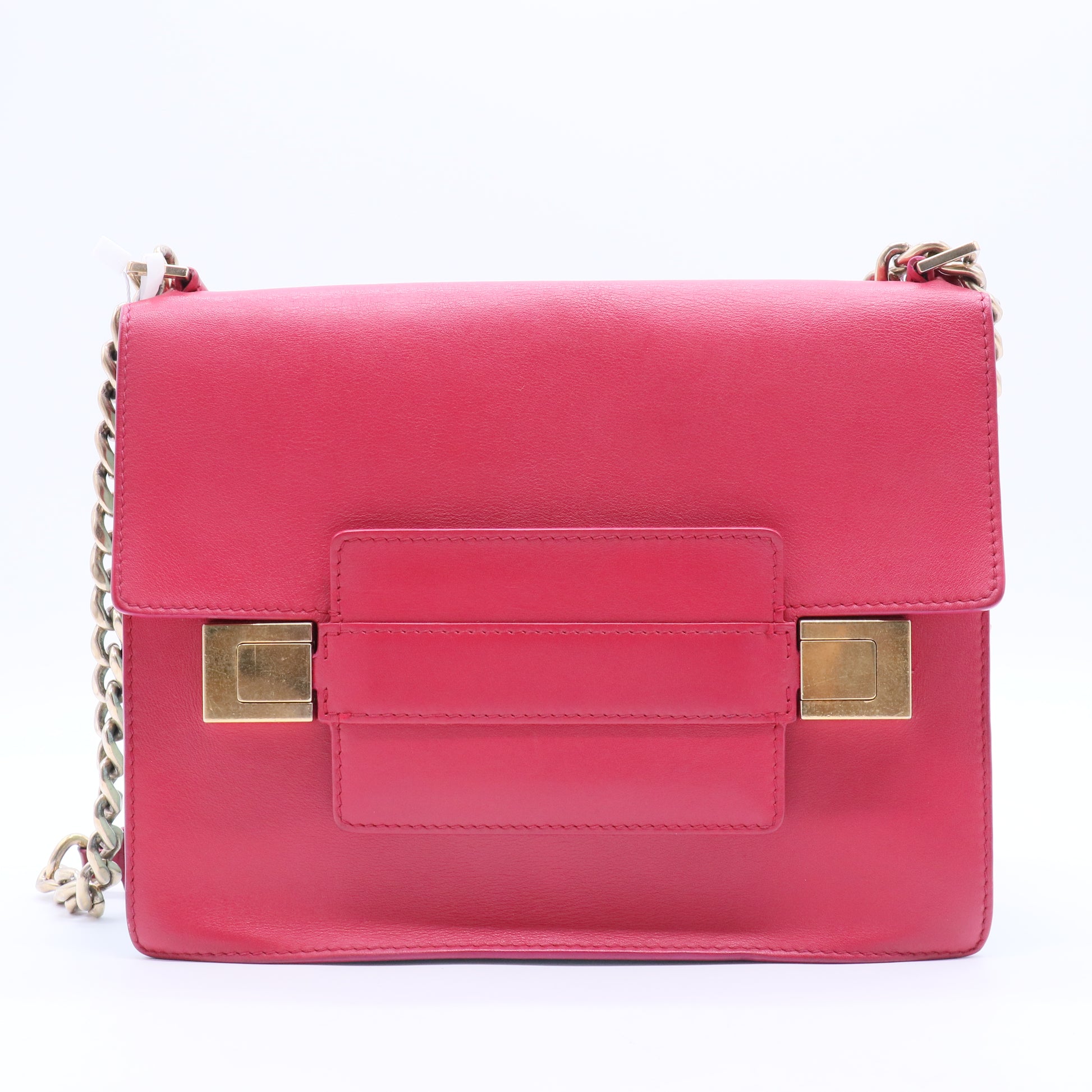 Red Leather Madame Crossbody Bag twins