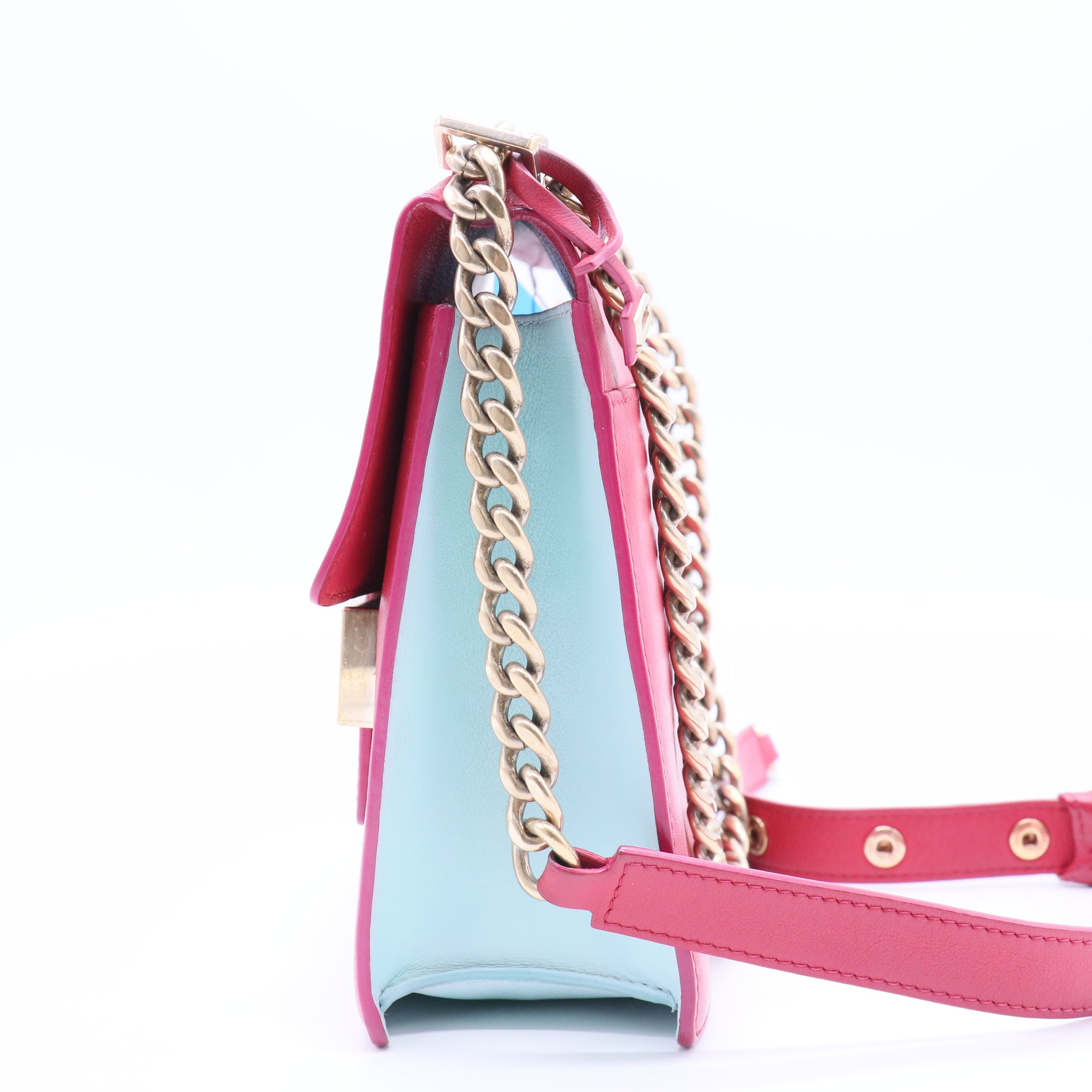 Red Leather Madame Crossbody Bag twins