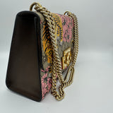 GG Supreme Monogram Bengal Small Padlock Shoulder Bag Beige Pink Brown