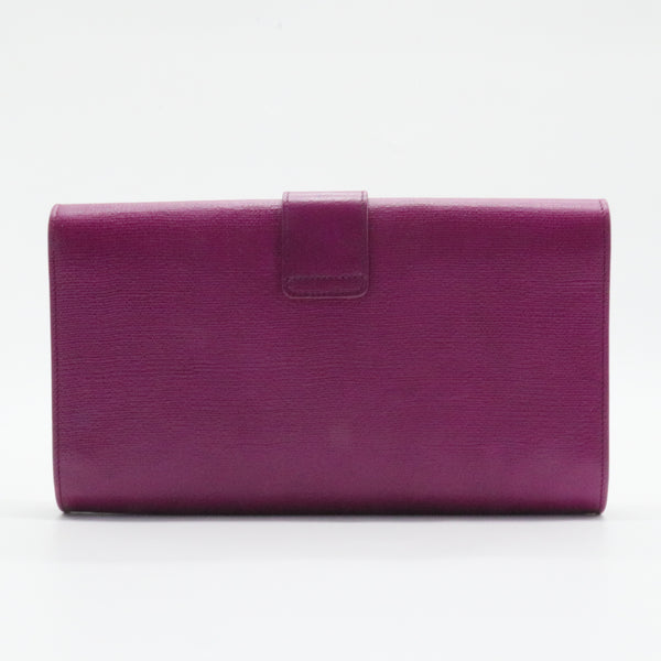 Purple Leather Y-Ligne Clutch