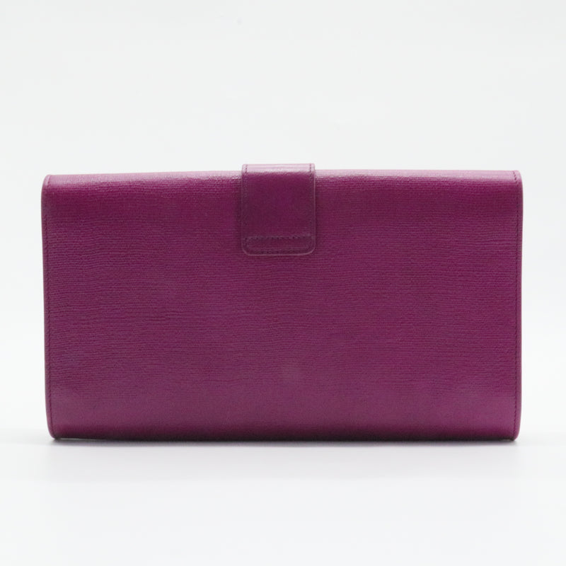 Purple Leather Y-Ligne Clutch