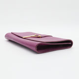 Purple Leather Y-Ligne Clutch