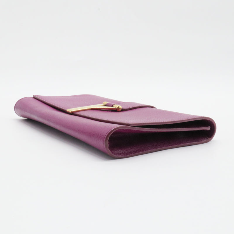 Purple Leather Y-Ligne Clutch