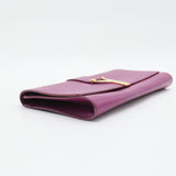 Purple Leather Y-Ligne Clutch