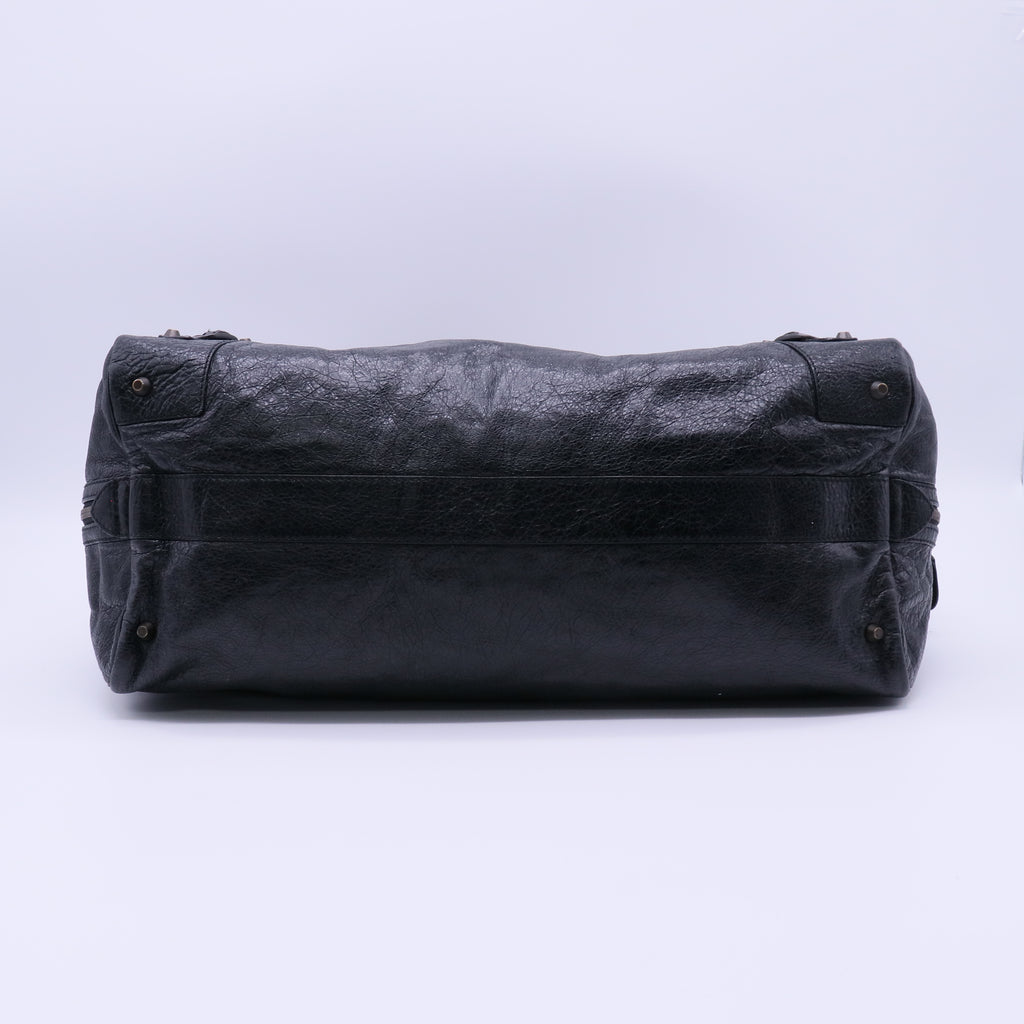 Balenciaga 24 Hour Voyage Classic Studs Duffle Bag Leather Twins LDJ4025