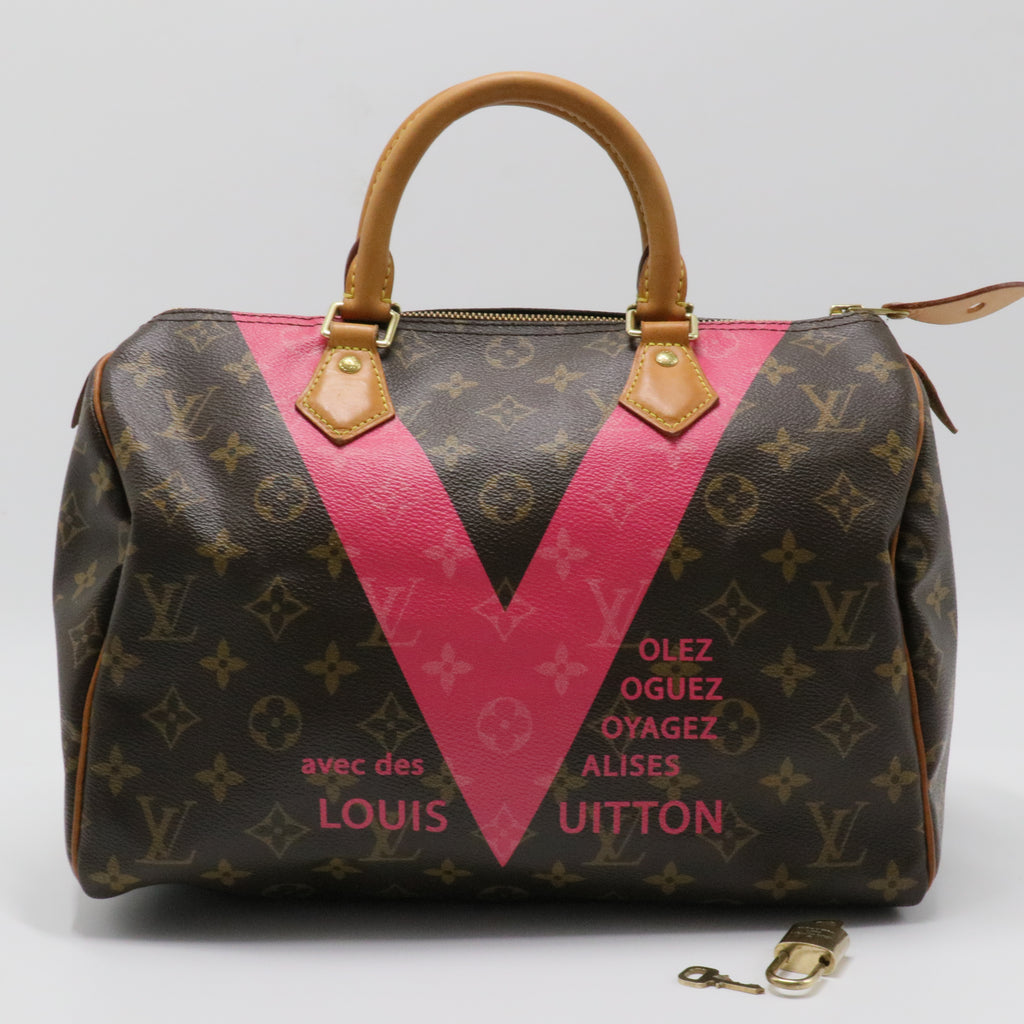 Speedy Handbag Limited Edition V Monogram Canvas 30