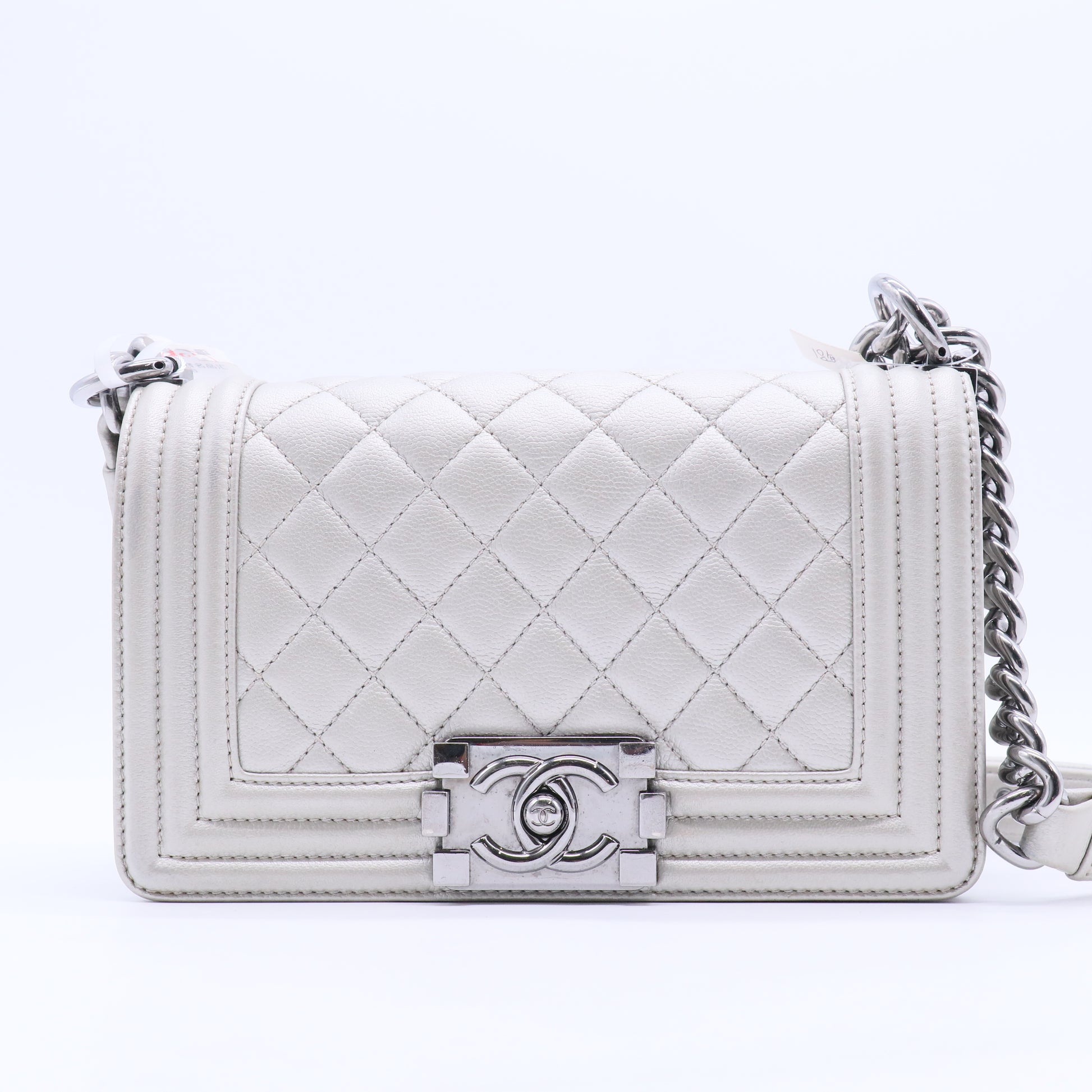 Boy Flap Bag Quilted Caviar Small Twins