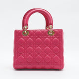 Lady Dior Bag Cannage Quilt Lambskin Large