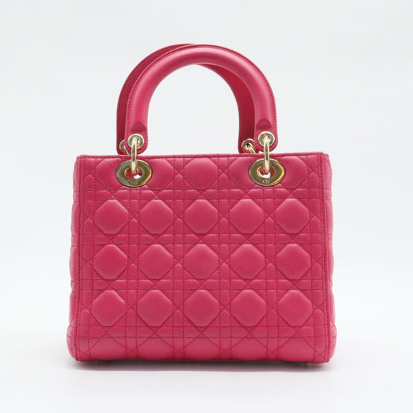 Lady Dior Bag Cannage Quilt Lambskin Large