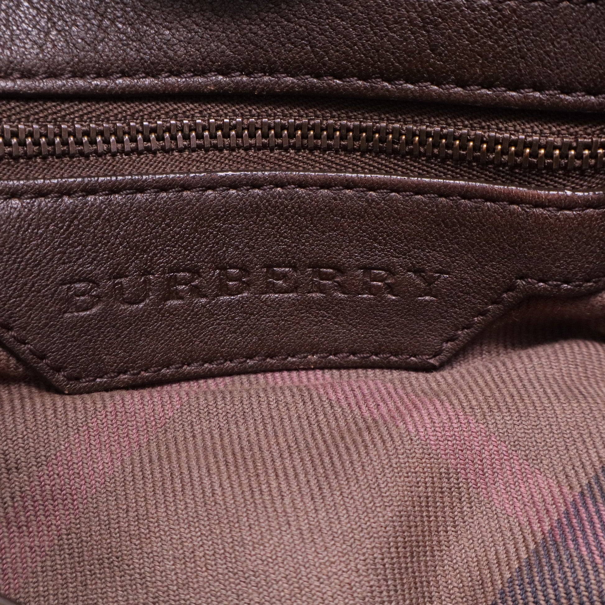 BURBERRY Enmore Quilted Brown Leather Bag twins
