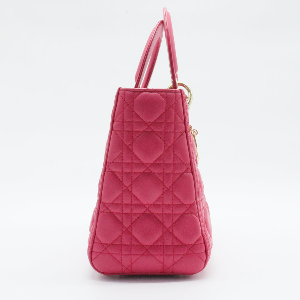 Lady Dior Bag Cannage Quilt Lambskin Large