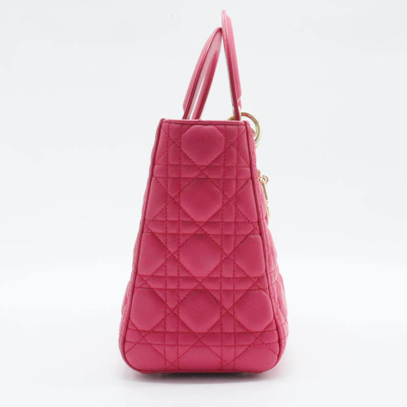 Lady Dior Bag Cannage Quilt Lambskin Large