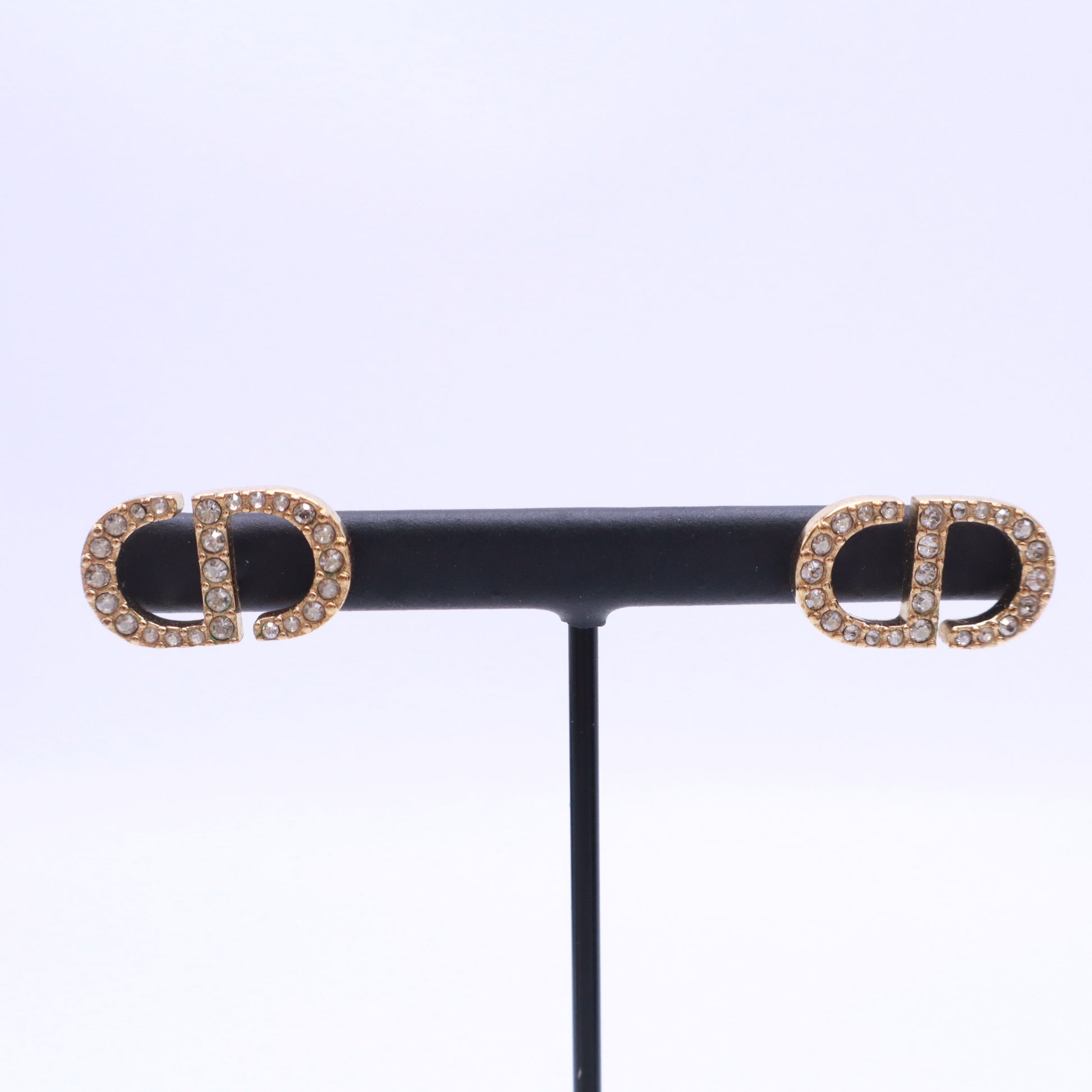Christian Dior Crystal Petit CD Mini Stud Earrings twins LDJ5406