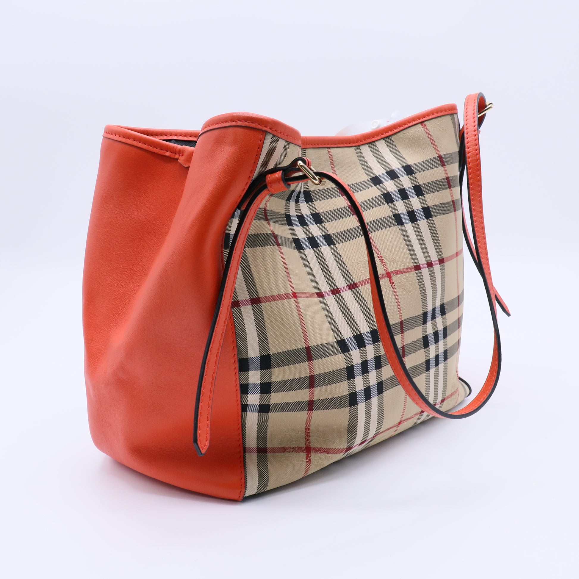 Canterbury Tote Horseferry Check Canvas and Leather Twins B21904