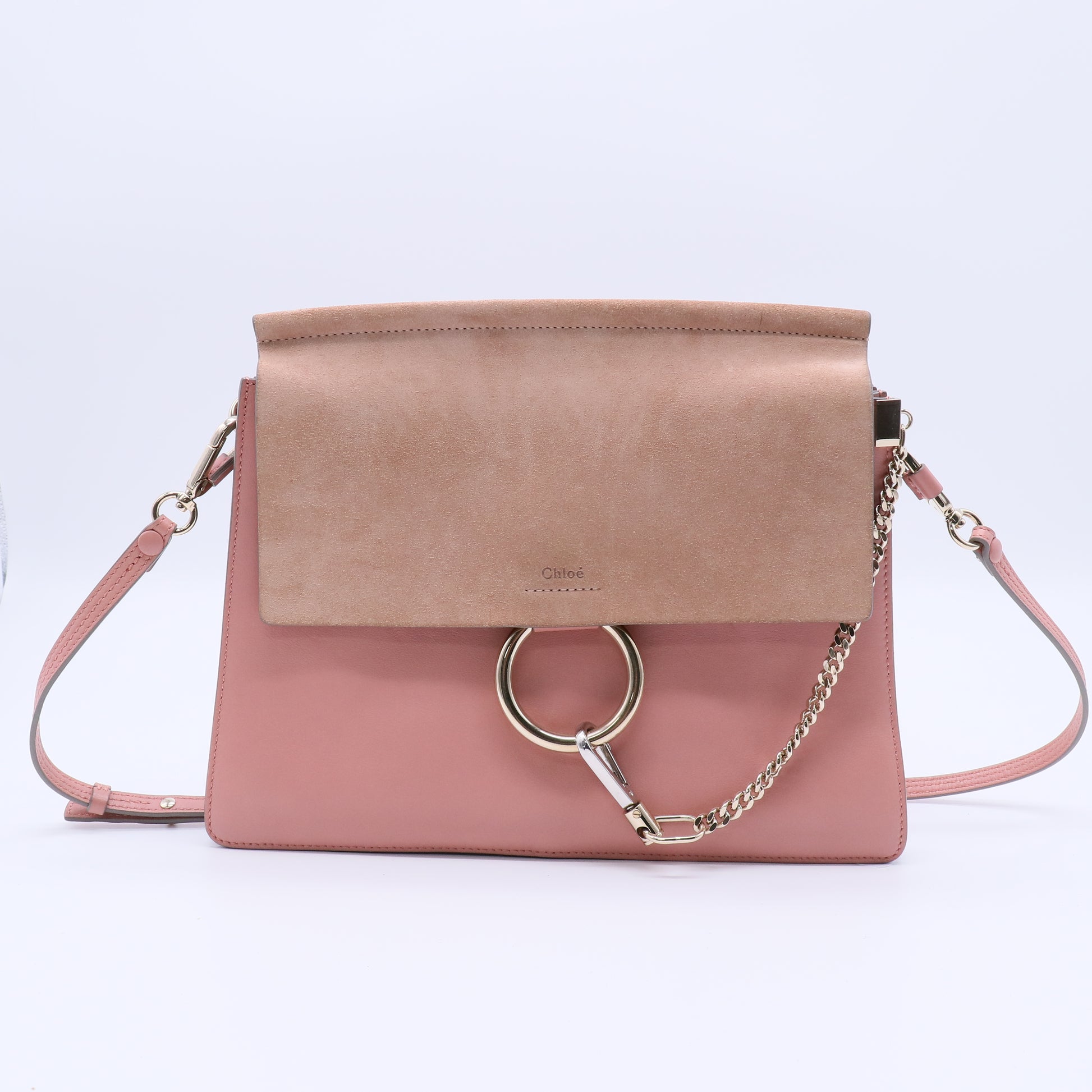 Faye Shoulder Bag Leather and Suede Medium Twins B22013