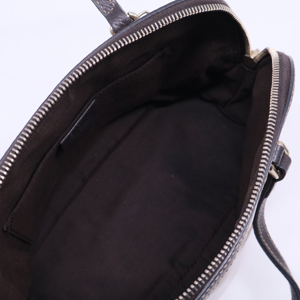 GG Crystal Canvas and Leather Medium Dome Bag B20394