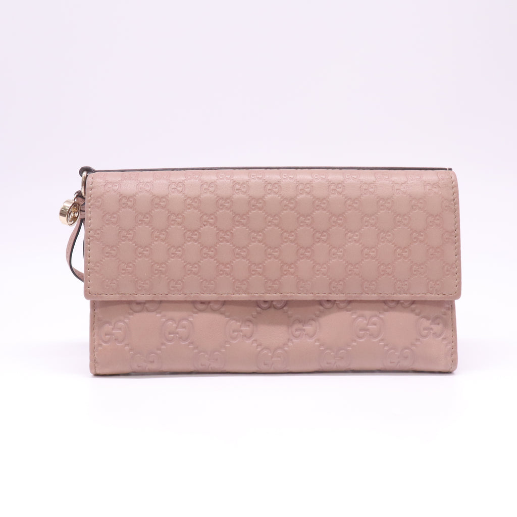 Guccissima Pink Leather Wallet W22409