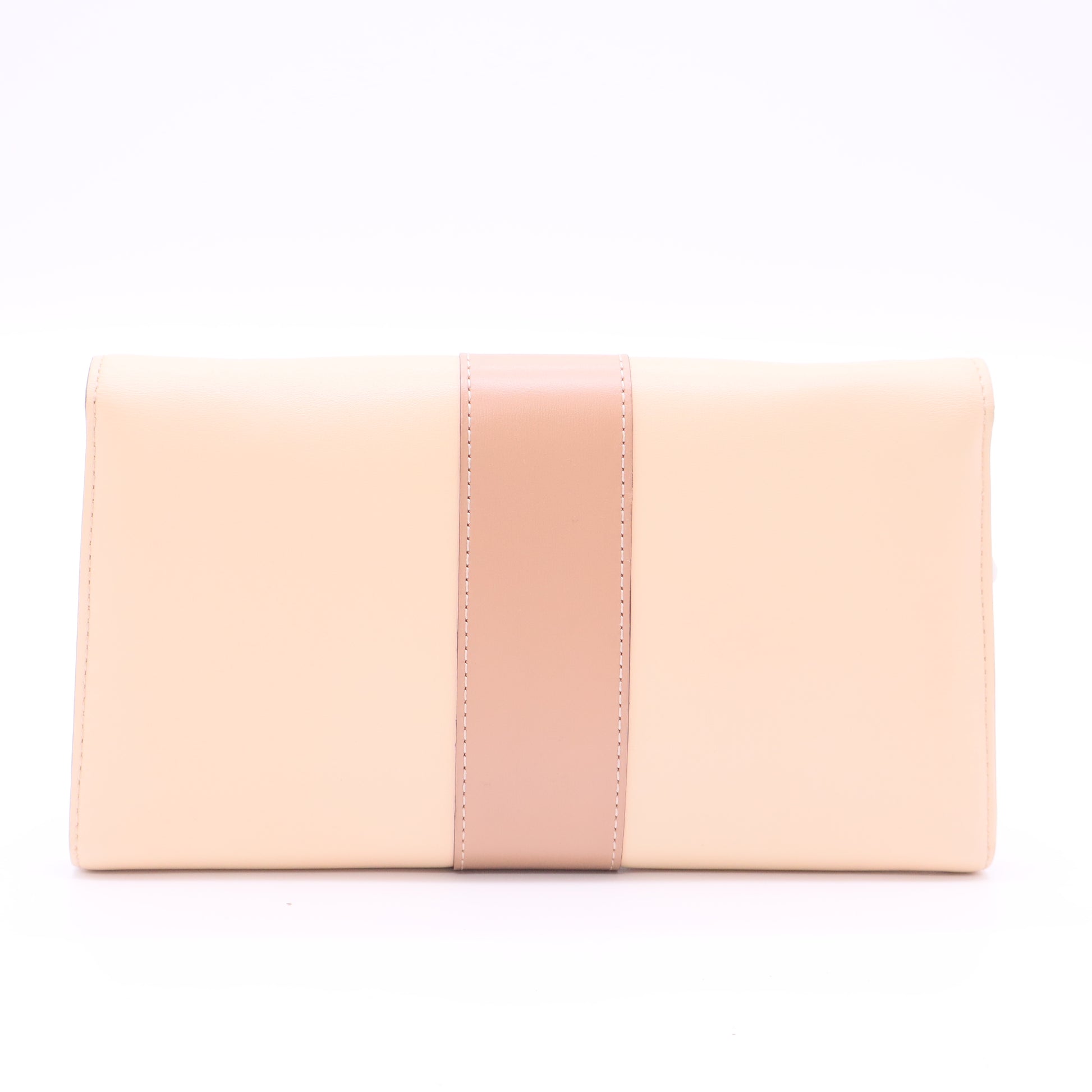 Brillant Leather Wallet Beige Twins