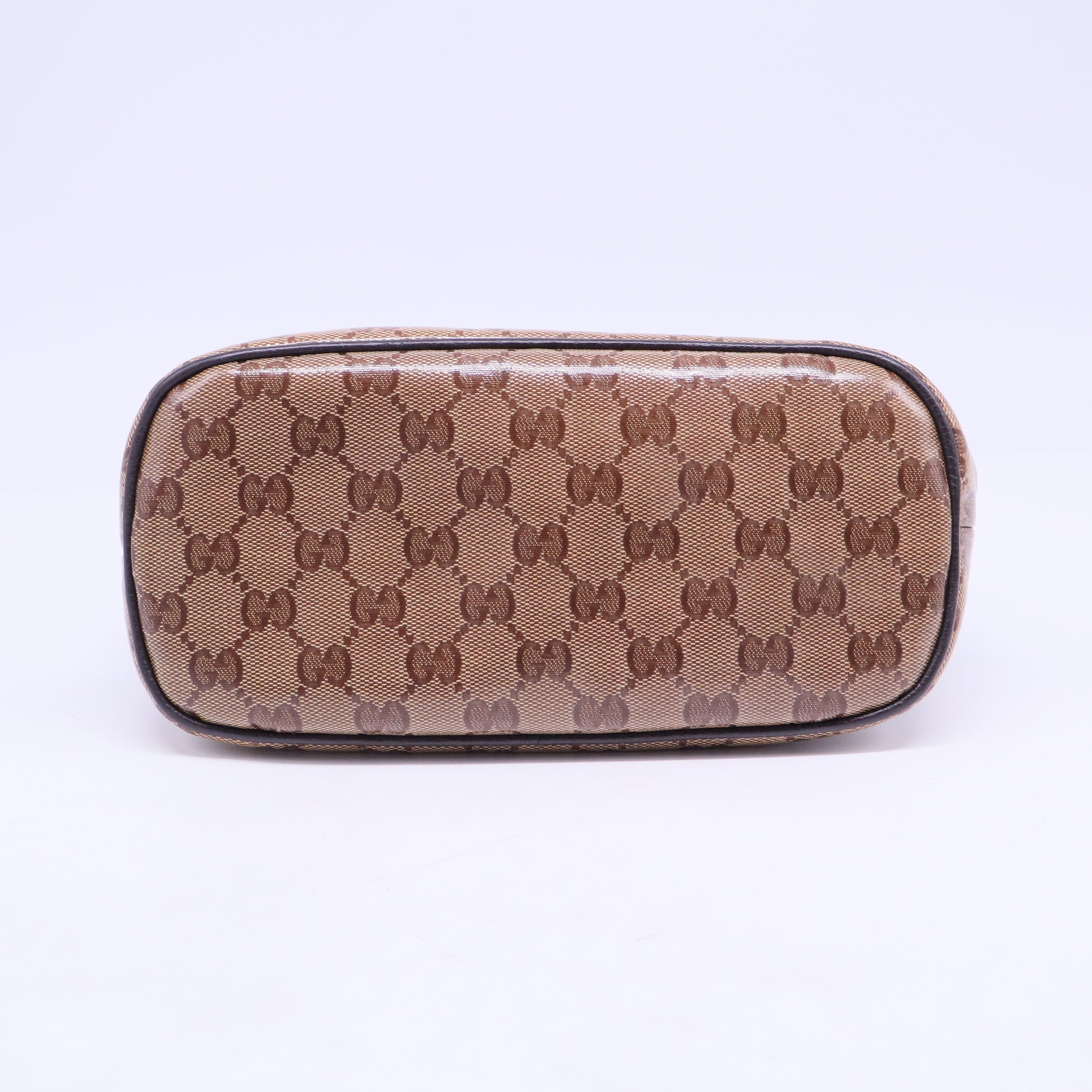 GG Crystal Canvas and Leather Medium Dome Bag B20394