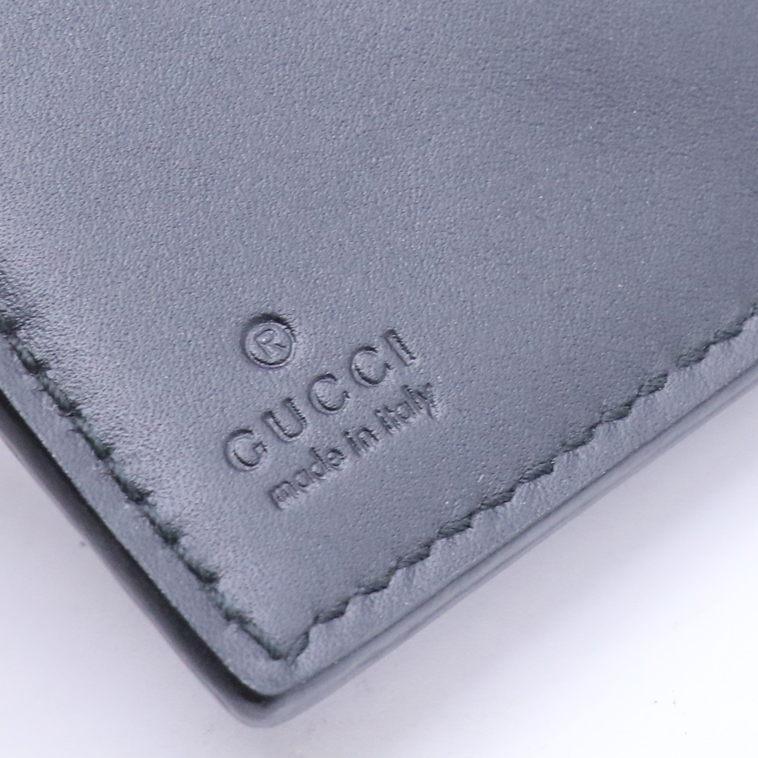 Black Guccissima Leather Interlocking G French Wallet