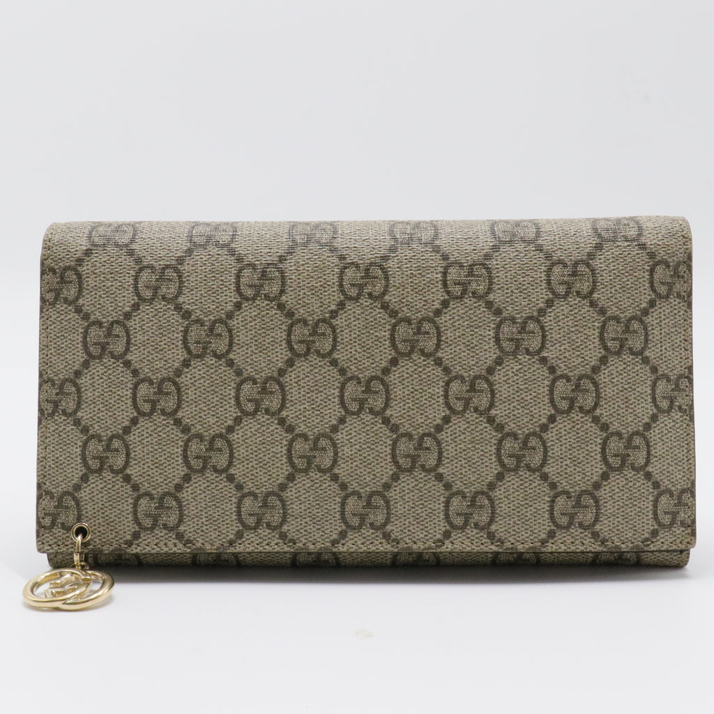 Microguccissima Leather Dice Continental Wallet