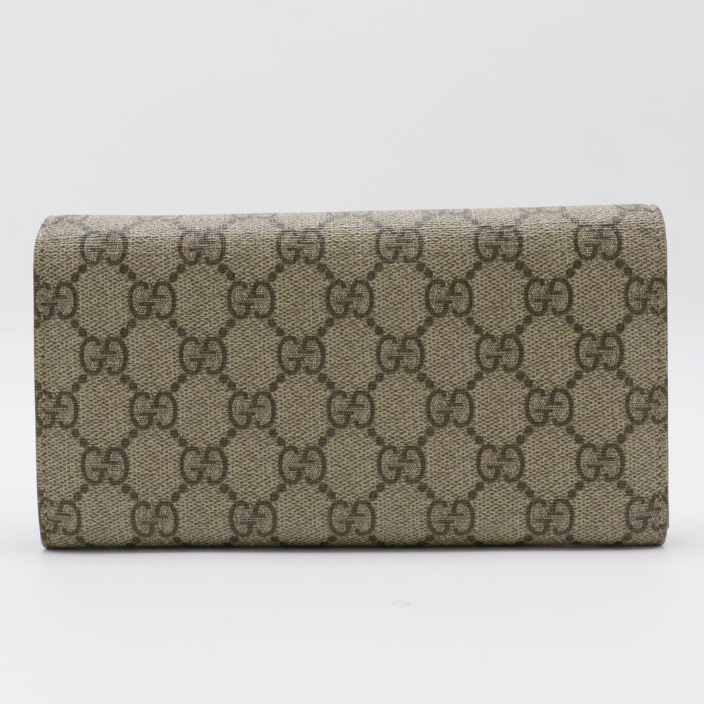 Microguccissima Leather Dice Continental Wallet