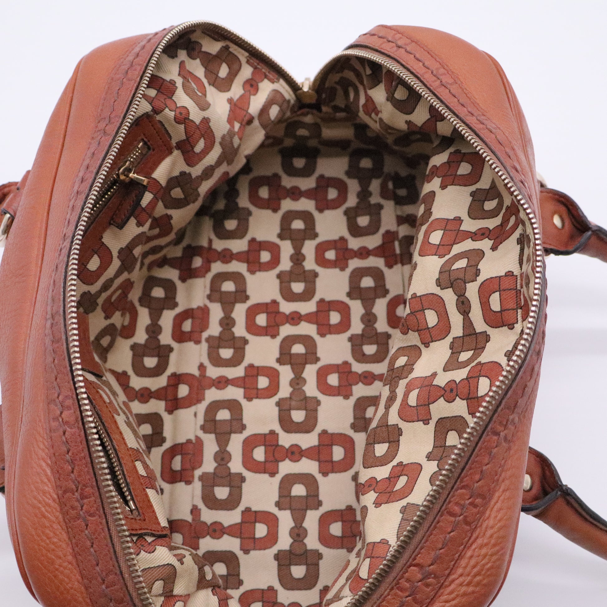 Brown Micro Guccissima Trim Medium Boston Bag