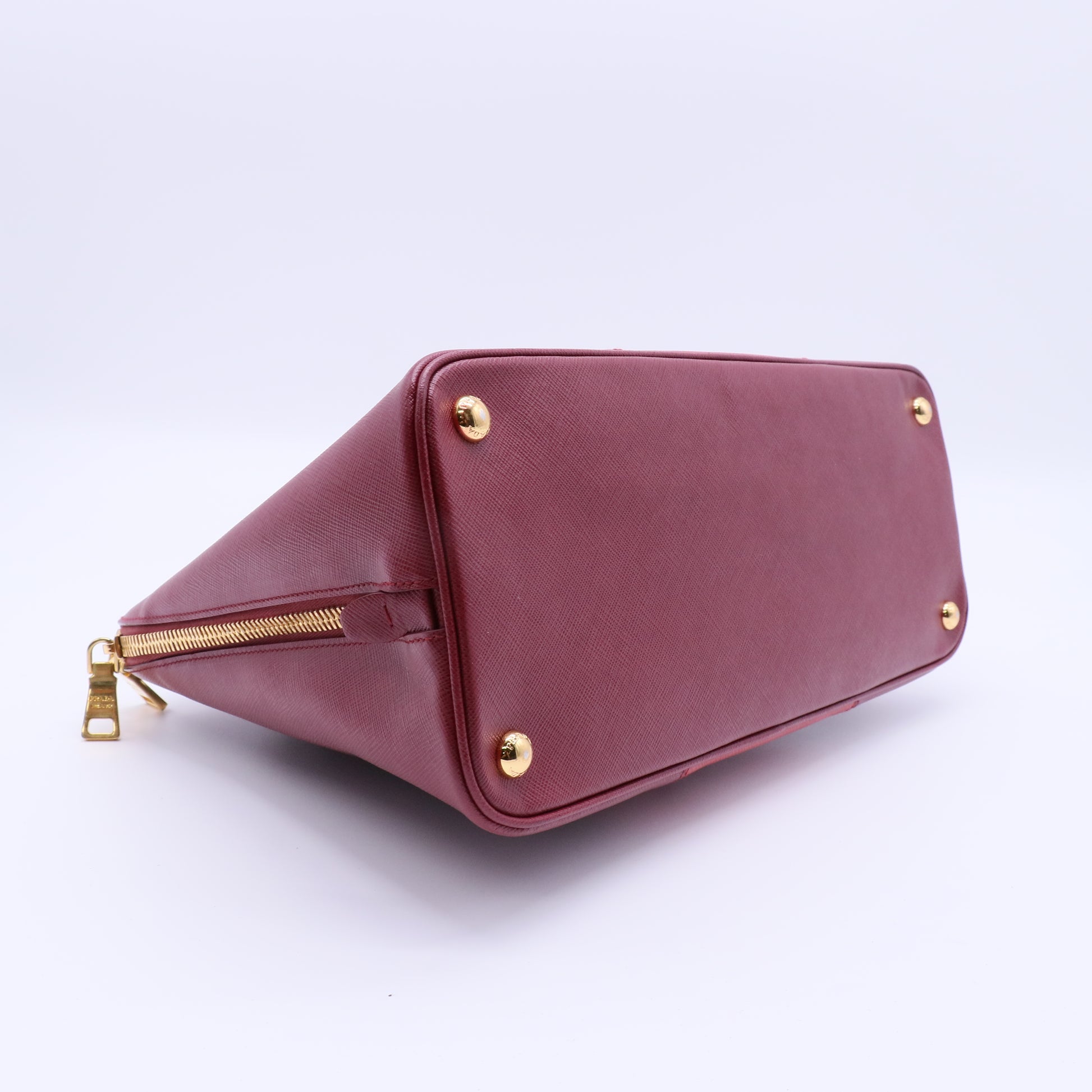 Triangle Logo Plate Saffiano Handbag Twins B21874