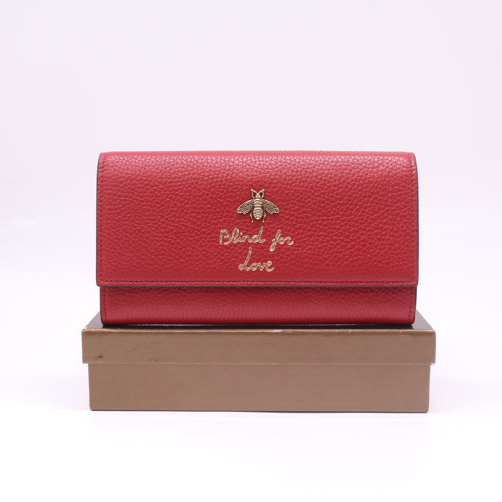 Gucci Animalier "Blind for Love" Continental Flap Wallet W22428