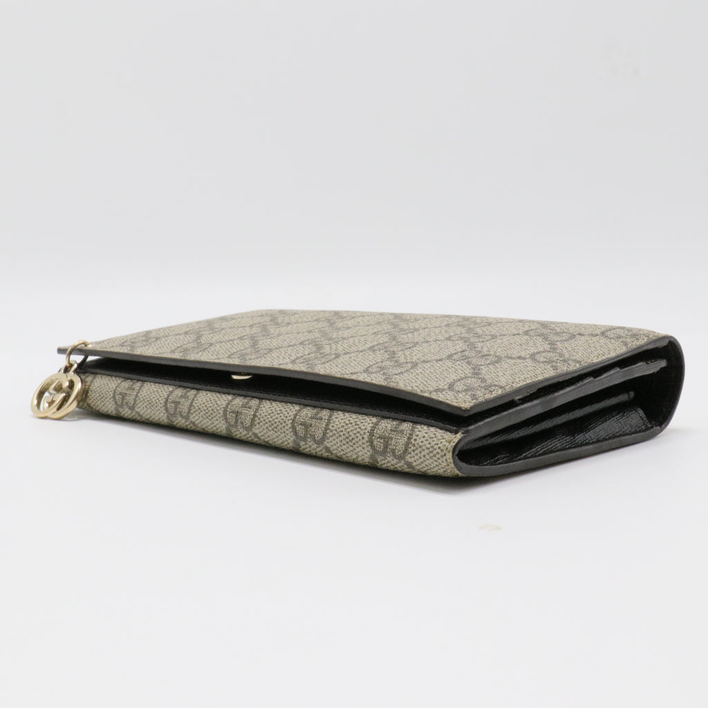 Microguccissima Leather Dice Continental Wallet