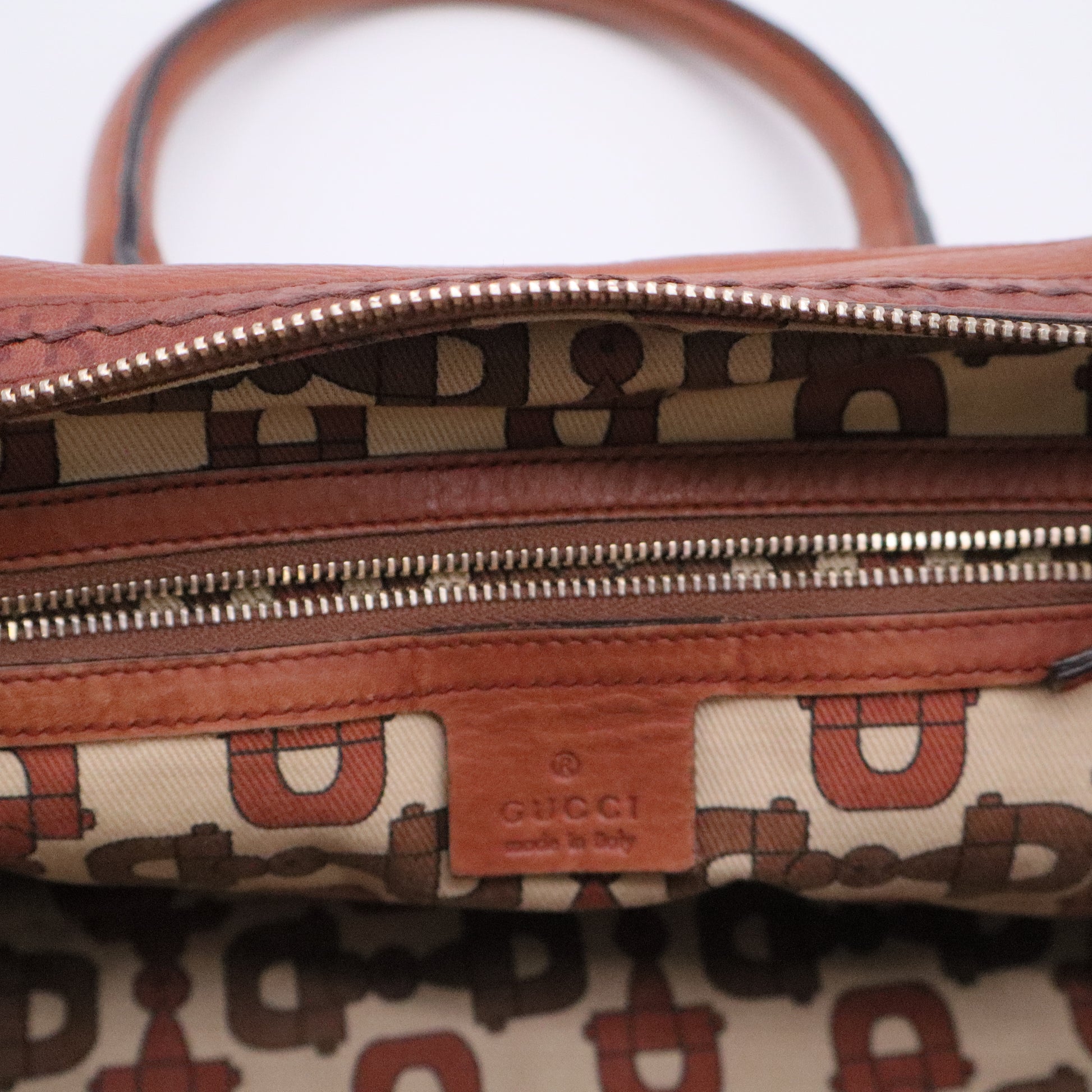 Brown Micro Guccissima Trim Medium Boston Bag