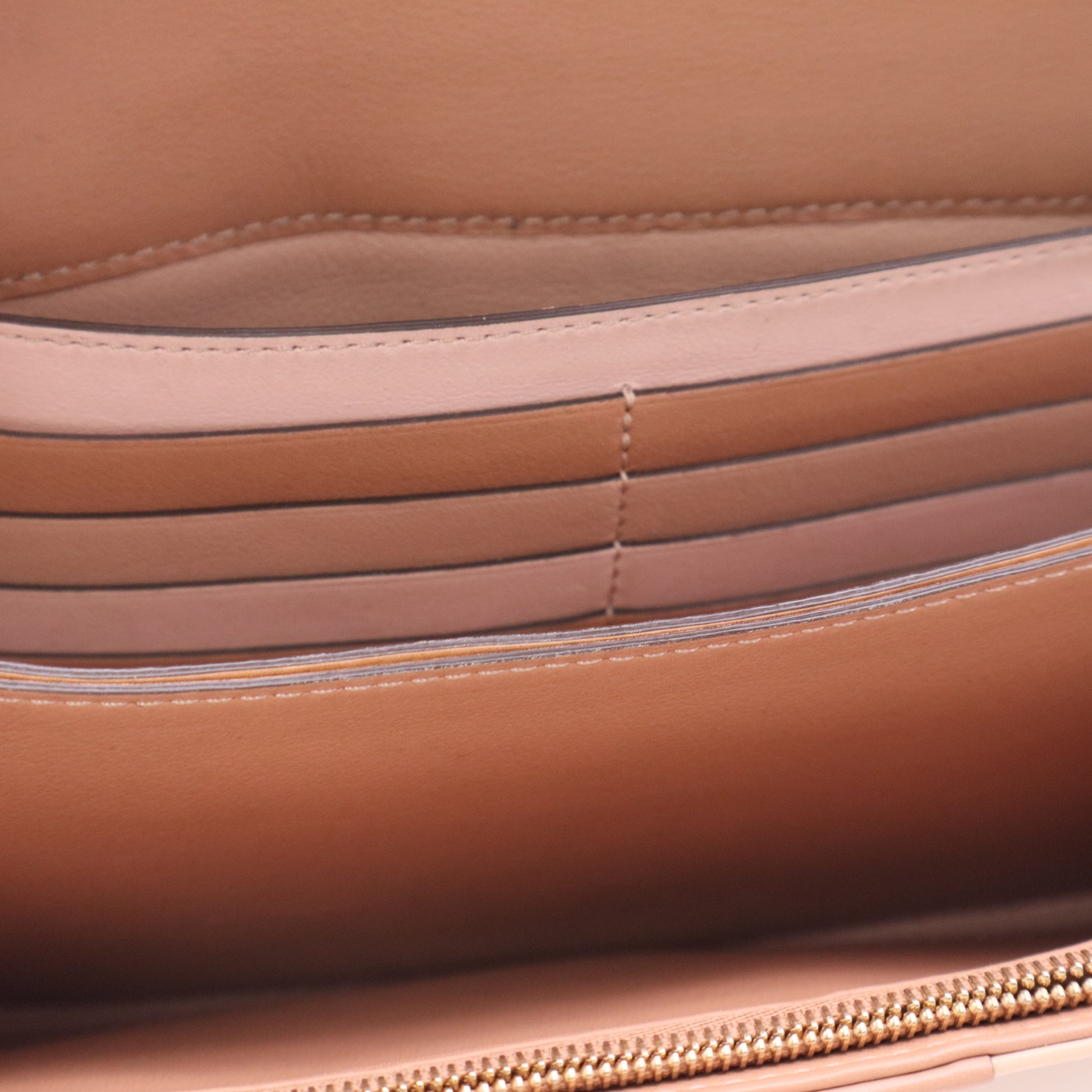 Brillant Leather Wallet Beige Twins