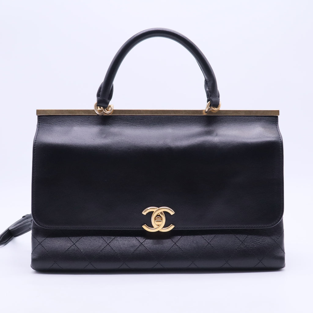 Coco Luxe Flap Bag Quilted Calfskin Medium B20128