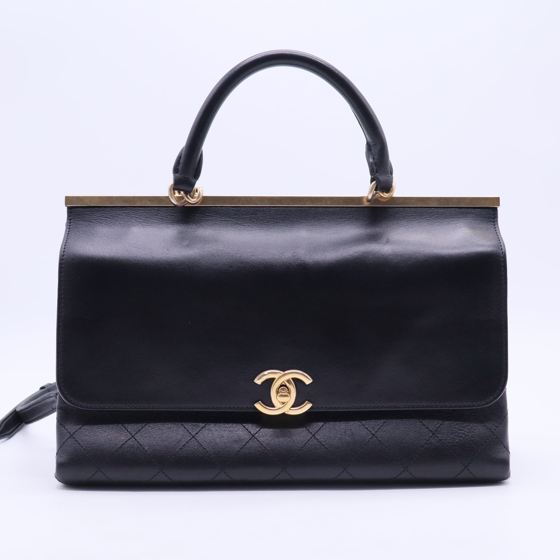 Coco Luxe Flap Bag Quilted Calfskin Medium B20128