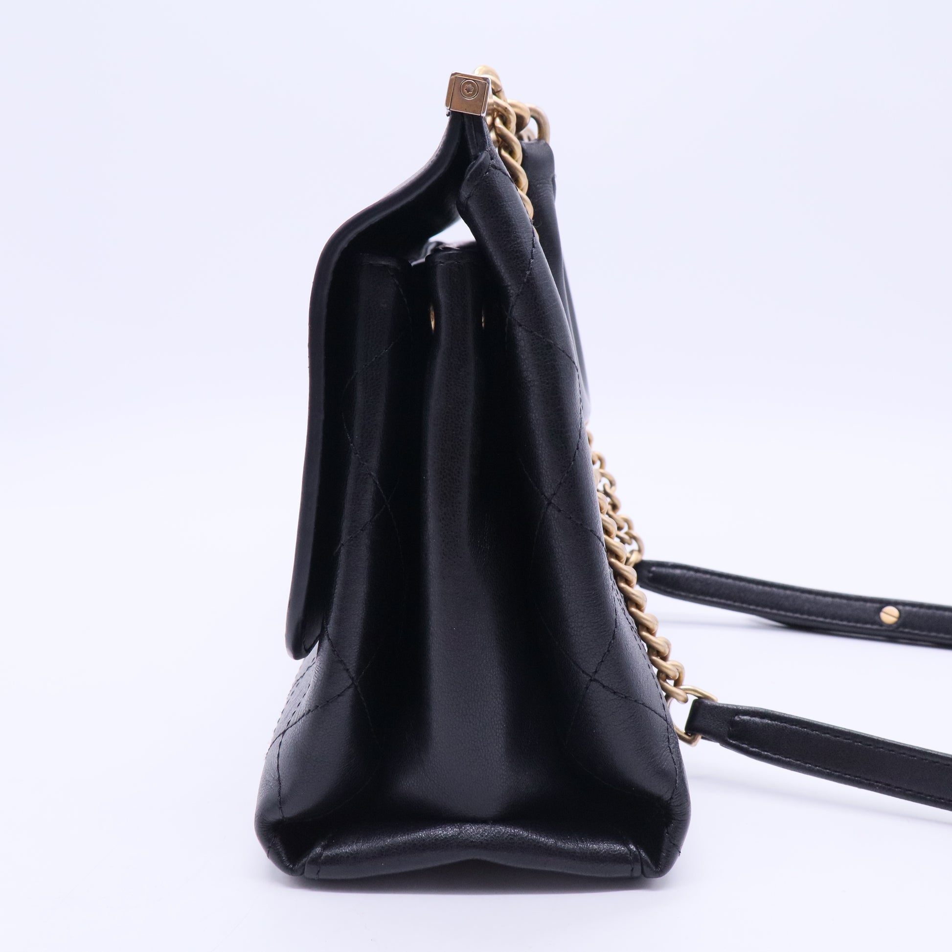 Coco Luxe Flap Bag Quilted Calfskin Medium B20128