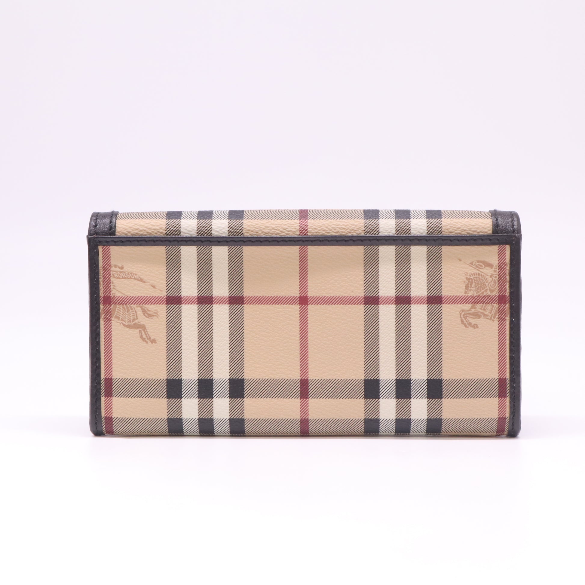 Burberry Haymarket Check and Leather Continental Wallet W22425