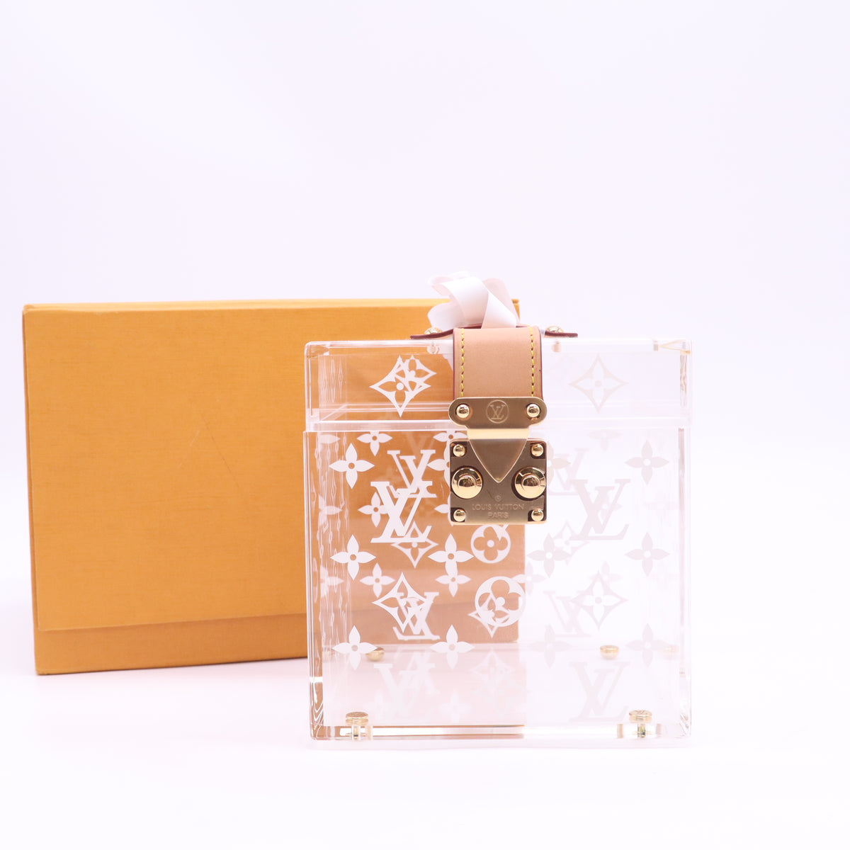 Louis Vuitton Transparent Monogram Plexiglas Cube Scott Box Twins B24940