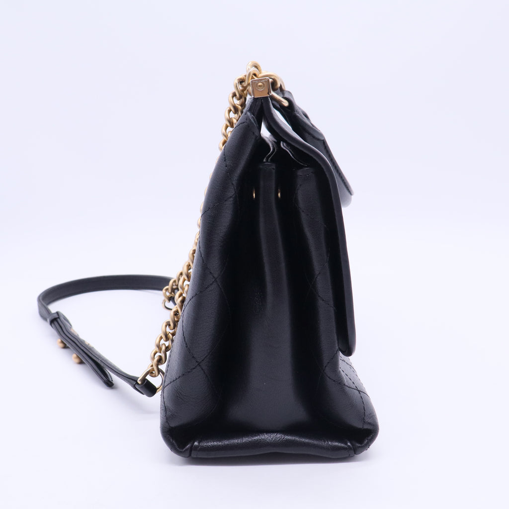 Coco Luxe Flap Bag Quilted Calfskin Medium B20128