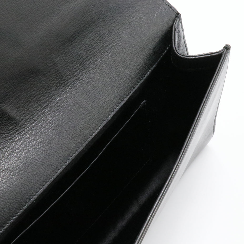 Calfskin Monogram Large Belle De Jour Clutch Black