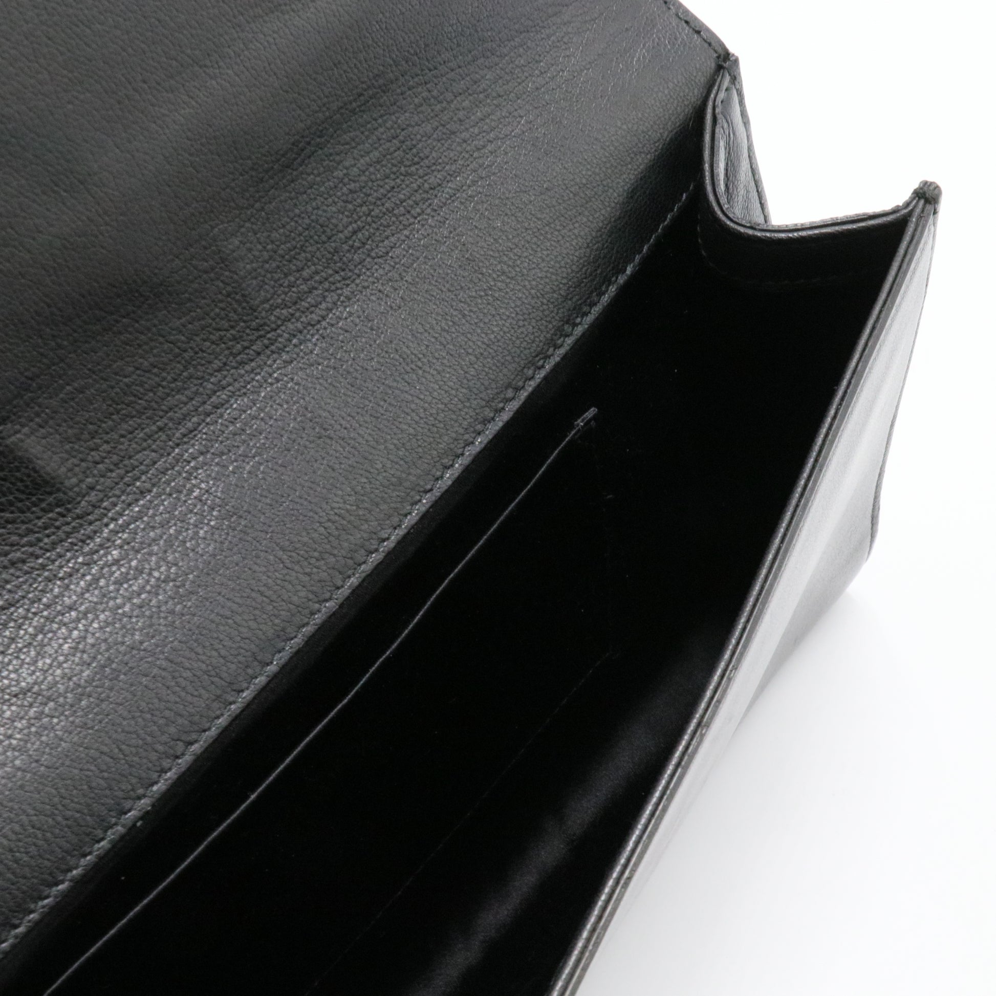 Calfskin Monogram Large Belle De Jour Clutch Black