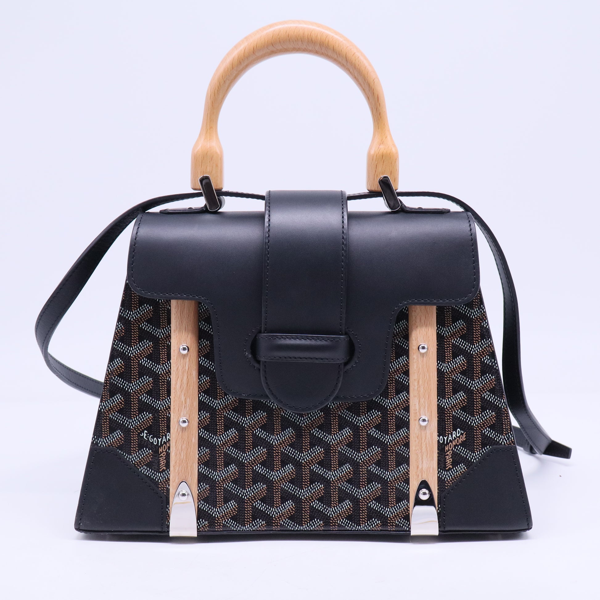 Saigon Top Handle Bag Coated Canvas with Leather PM B20770