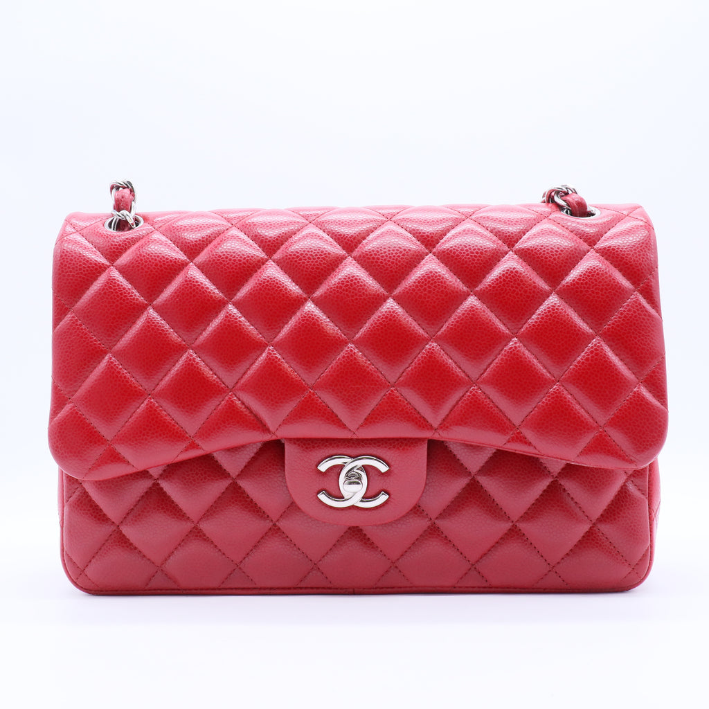 Classic Double Flap Bag Quilted Caviar Jumbo