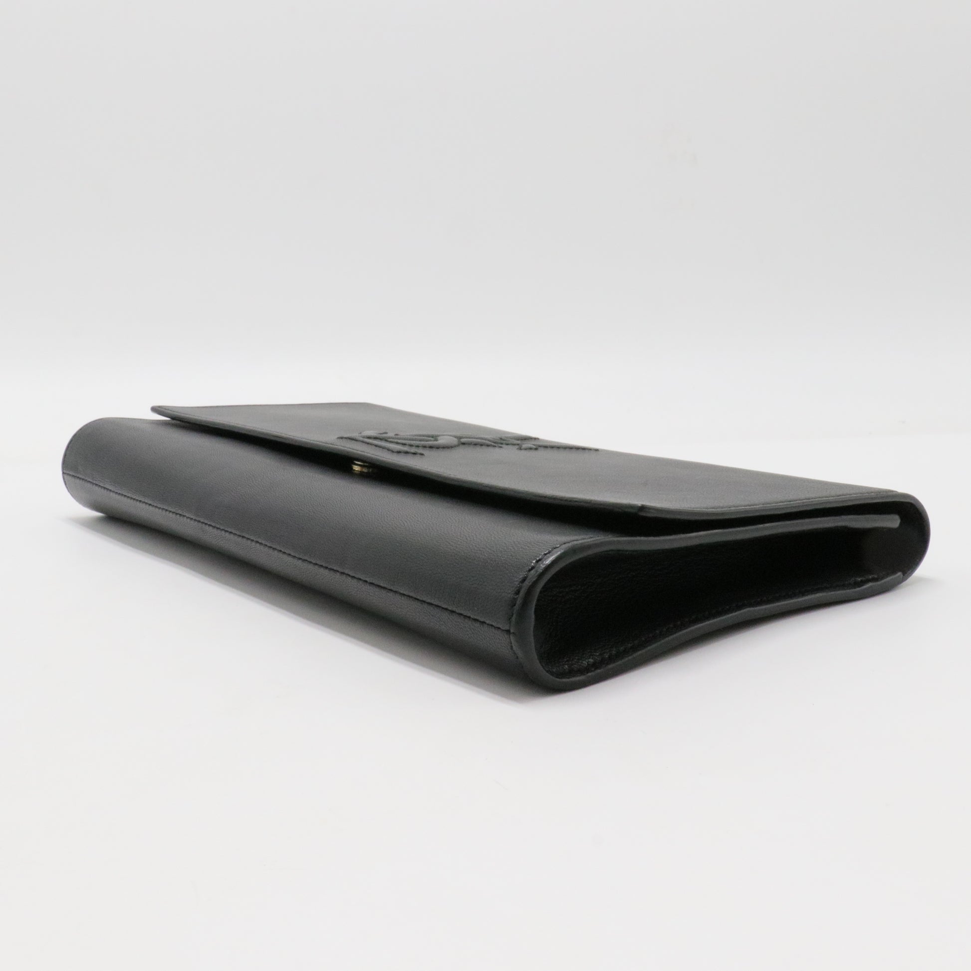 Calfskin Monogram Large Belle De Jour Clutch Black