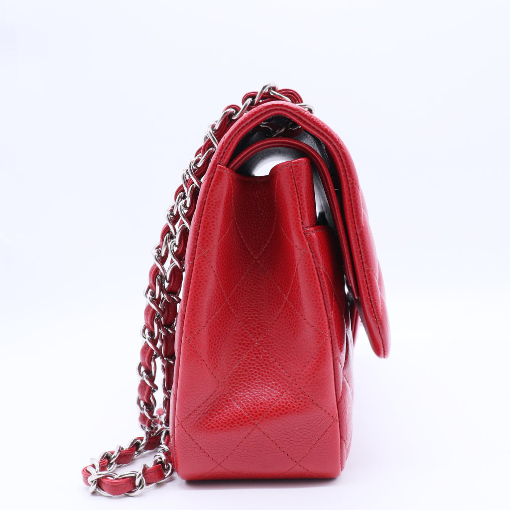 Classic Double Flap Bag Quilted Caviar Jumbo