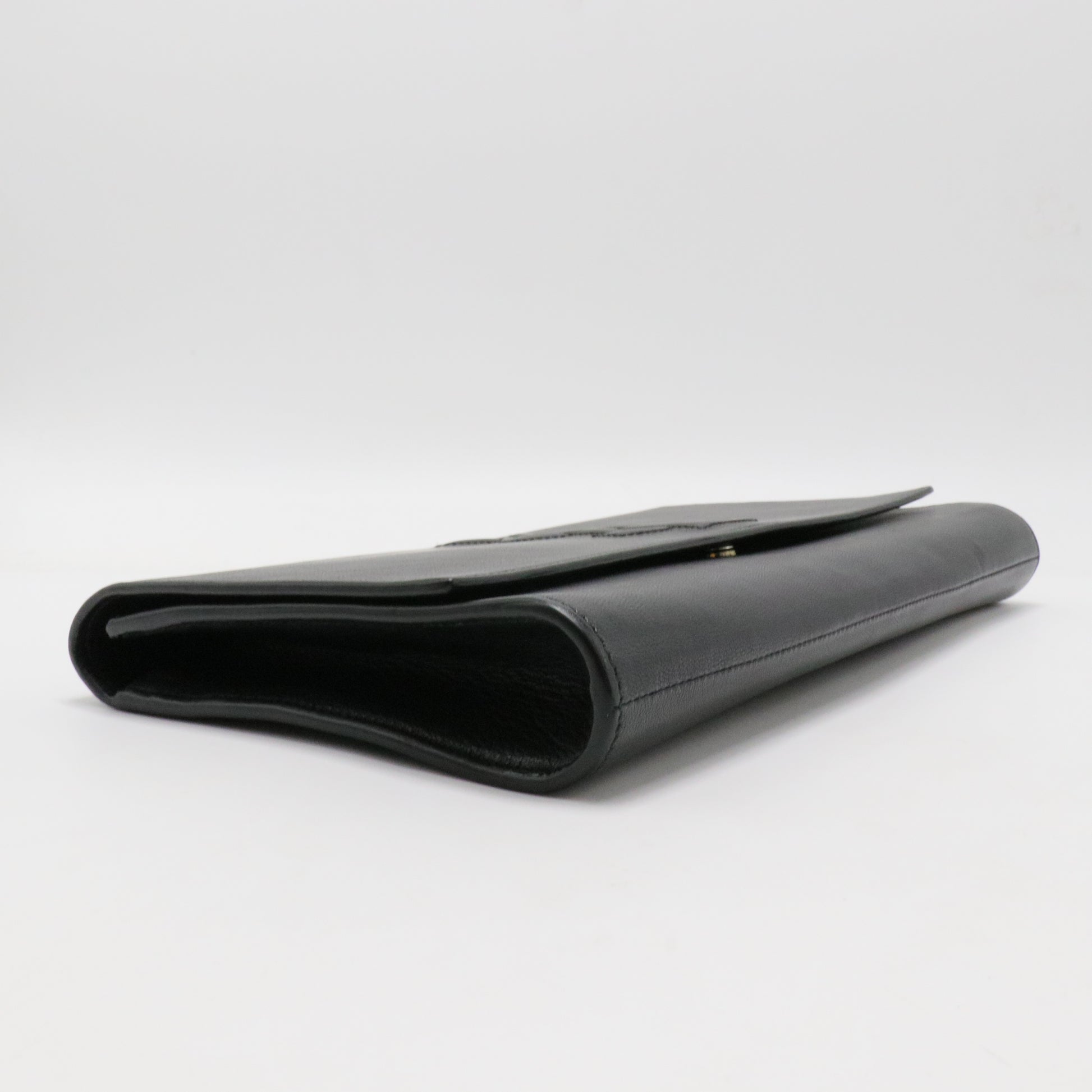 Calfskin Monogram Large Belle De Jour Clutch Black