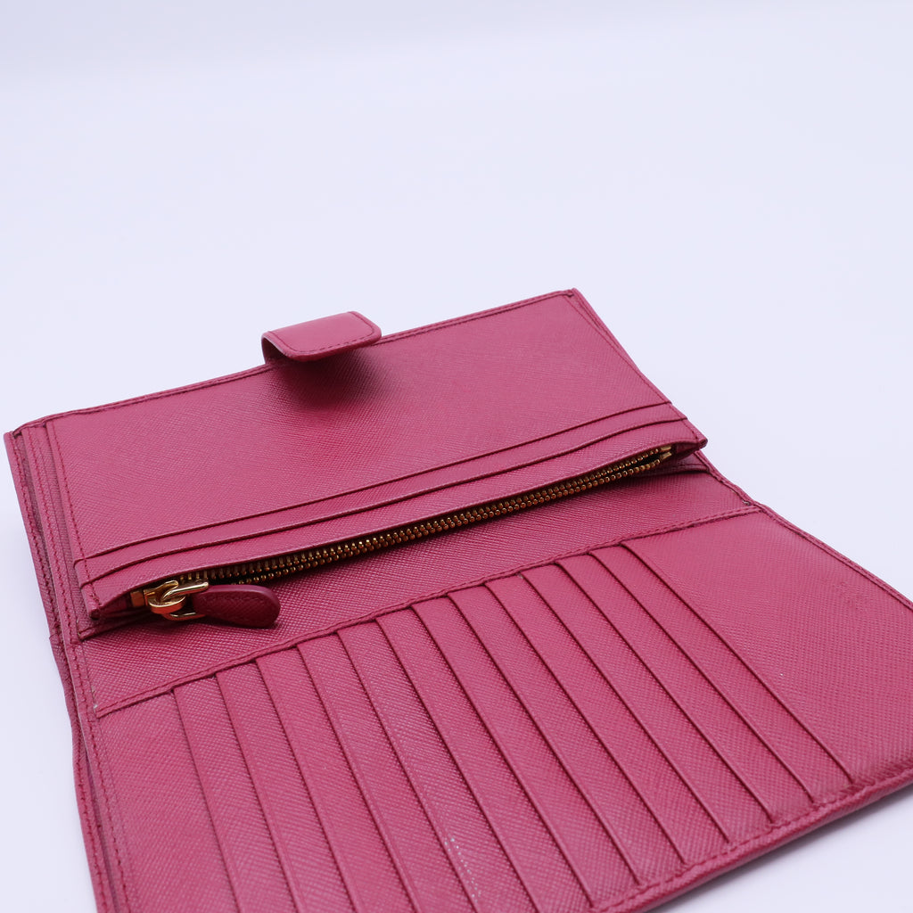 Pink long wallet W21336