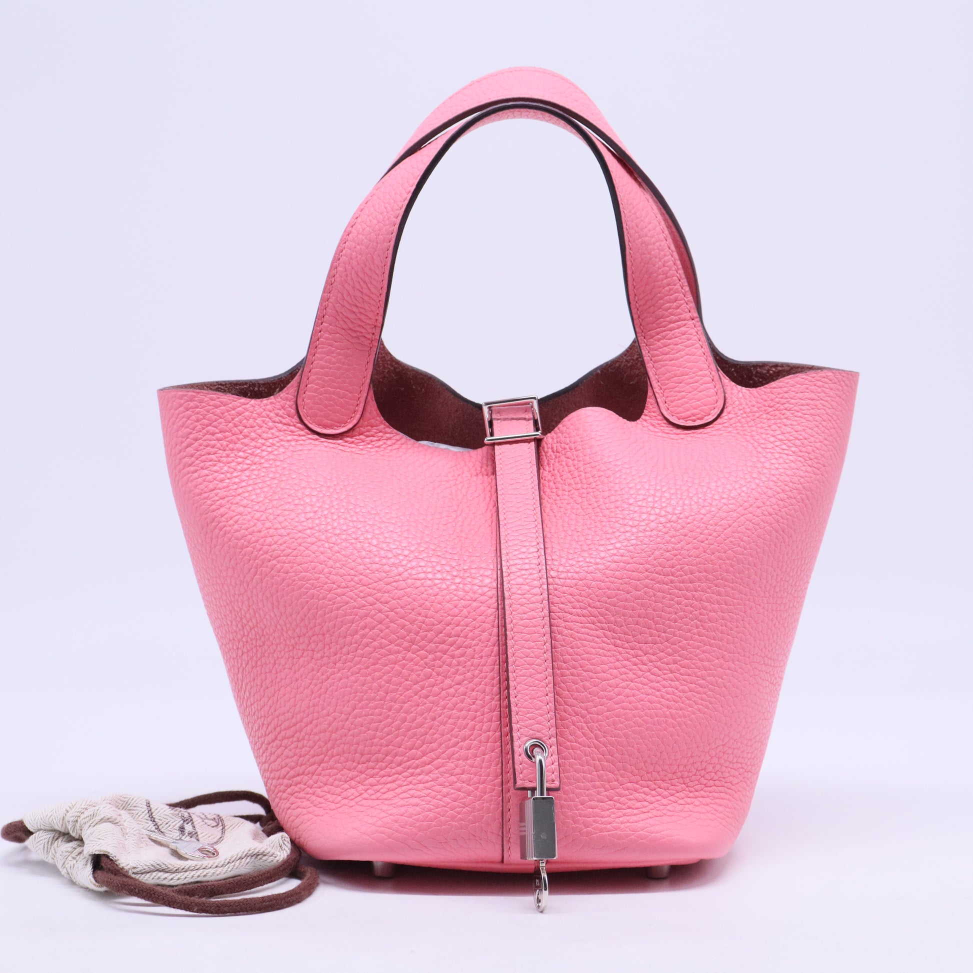 Taurillon Clemence Picotin Lock 18 PM Rose Sakura B20431